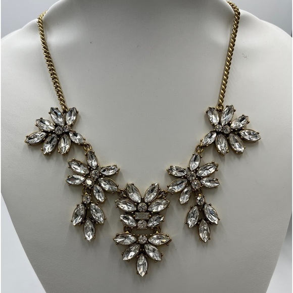 J. Crew Jeweled Cluster Drop Necklace - Picture 1 of 11